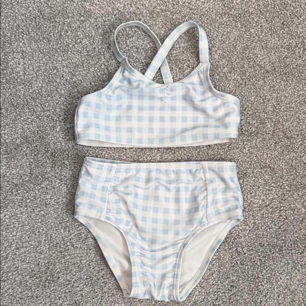 Cat & Jack Blue and White Checkered Swimwear